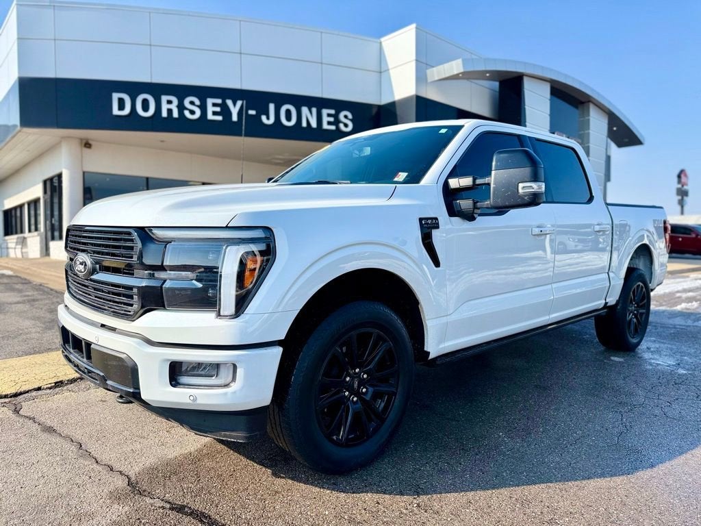 2024 Ford F-150 Platinum in White — front three-quarter view