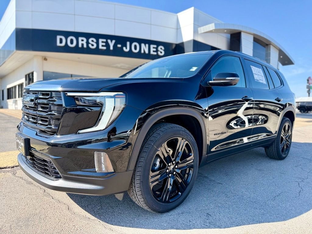 2026 GMC Acadia Elevation in Ebony Twilight Metallic — front three-quarter view