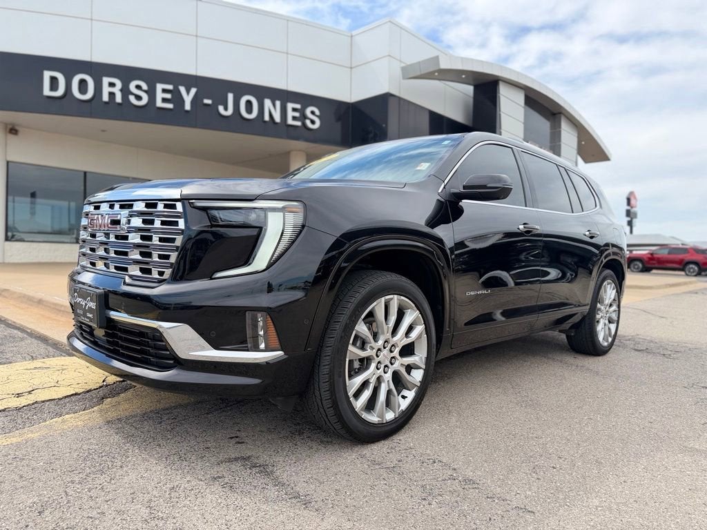 2024 GMC Acadia Denali in Ebony Twilight Metallic — front three-quarter view