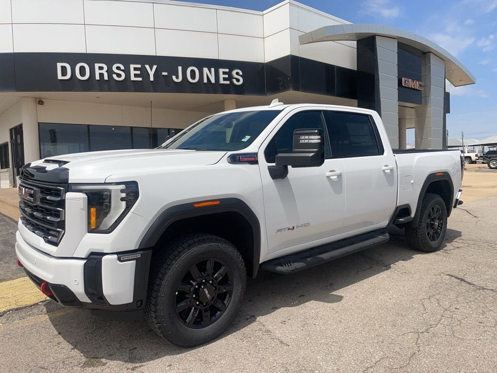 2026 GMC Sierra 2500 HD AT4 in Summit White — front three-quarter view