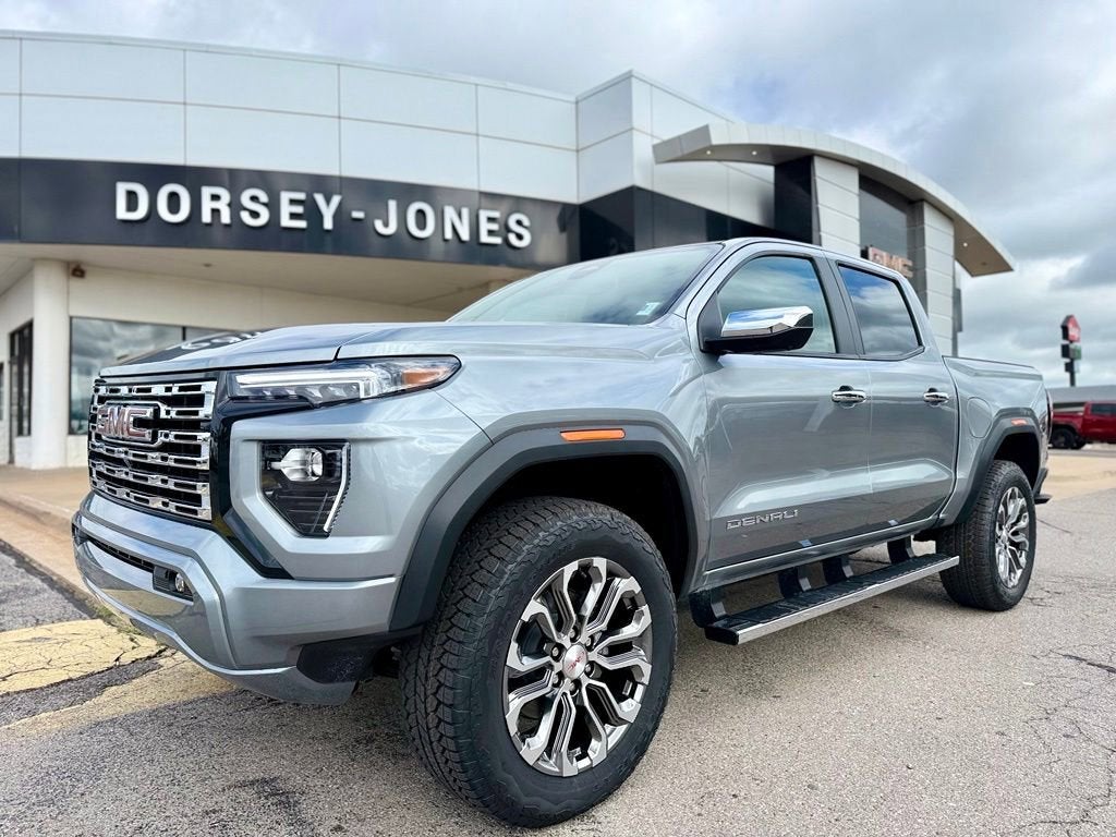 2026 GMC Canyon Denali in Sterling Metallic — front three-quarter view