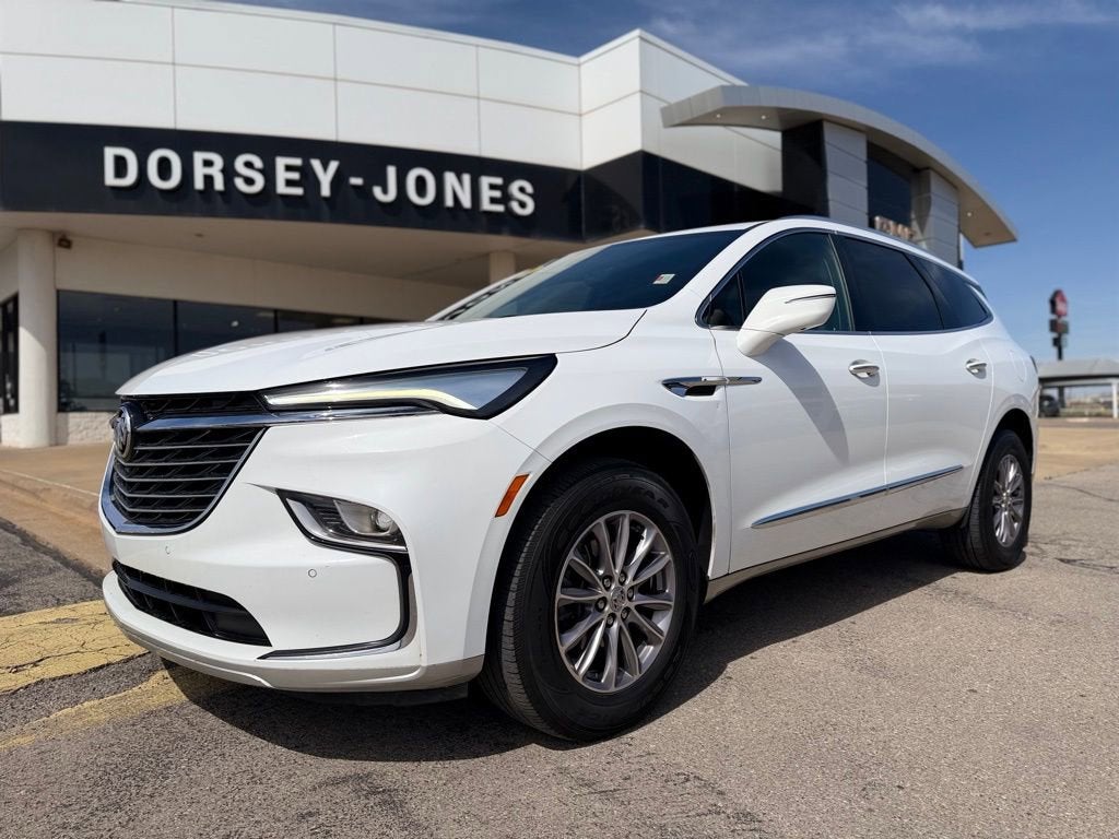 2024 Buick Enclave Premium in Summit White — front three-quarter view