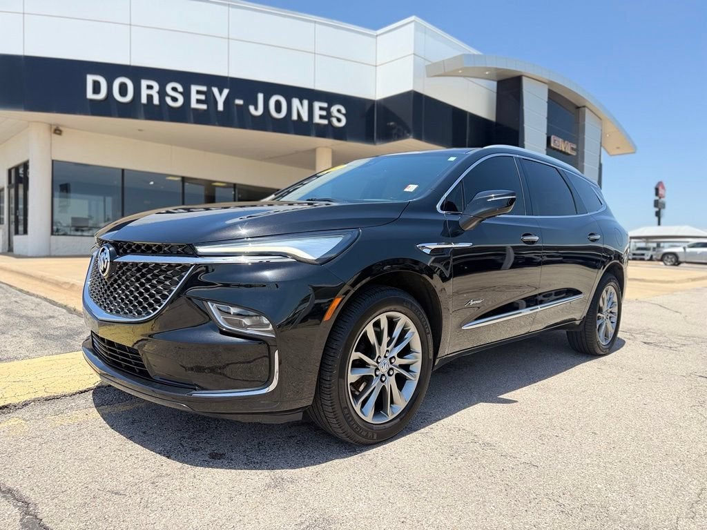 2024 Buick Enclave Avenir in Ebony Twilight Metallic — front three-quarter view
