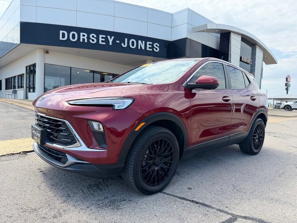 2024 Buick Encore GX Preferred in Cinnabar Metallic — front three-quarter view